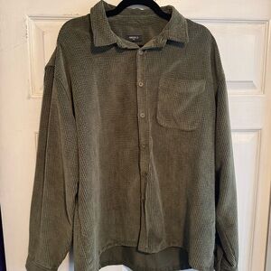 Forever 21 Olive Green Corduroy Shirt